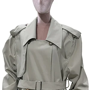 Mauroicardi Autumn Oversized Khaki Trench Coat for Women Long Sleeve Belt Double Breasted Loose Casual Korean Fashion Clothing