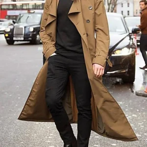 Streetwear Fashion Trench Men's Thin Coat Designer Overlong British Coats Man's Clothing With Epaulets Men's Jackets For Spring